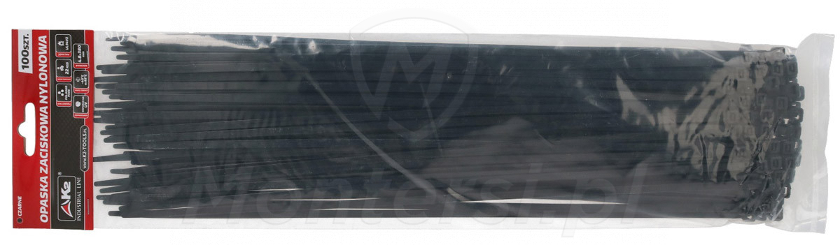 Opaska 380/4.8 czarna, opakowanie 100 szt.