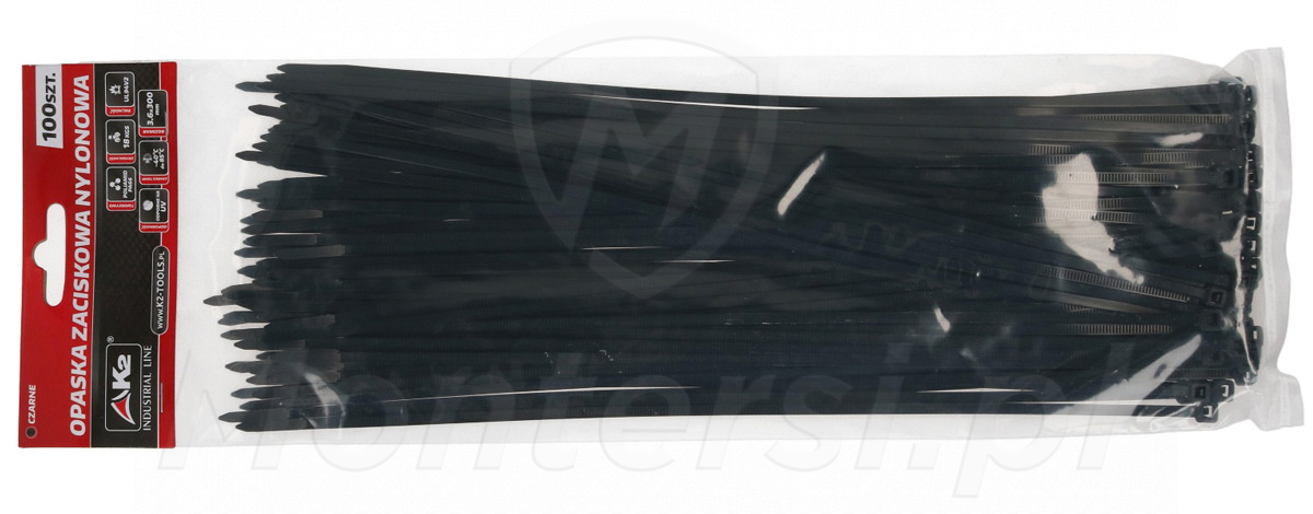 Opaska 300/3.6 czarna, opakowanie 100 szt.