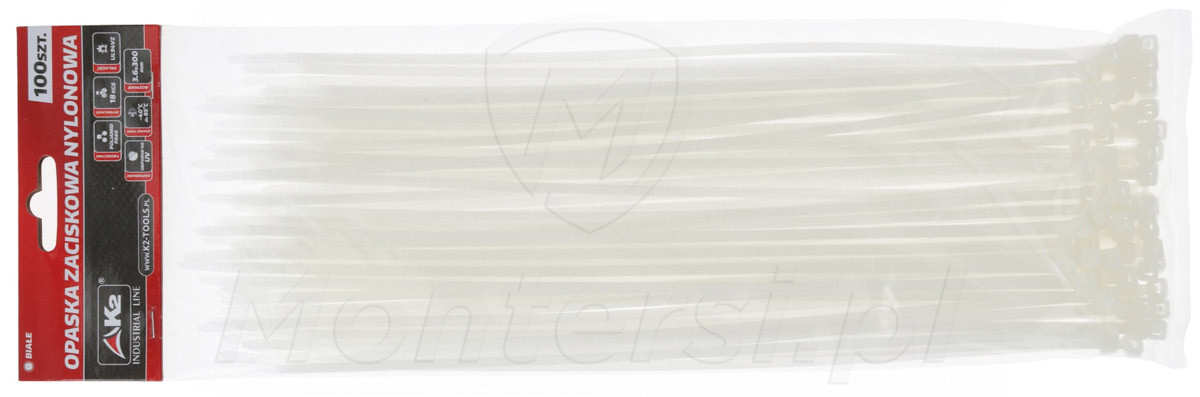 Opaska 300/3.6 biała, opakowanie 100 szt.