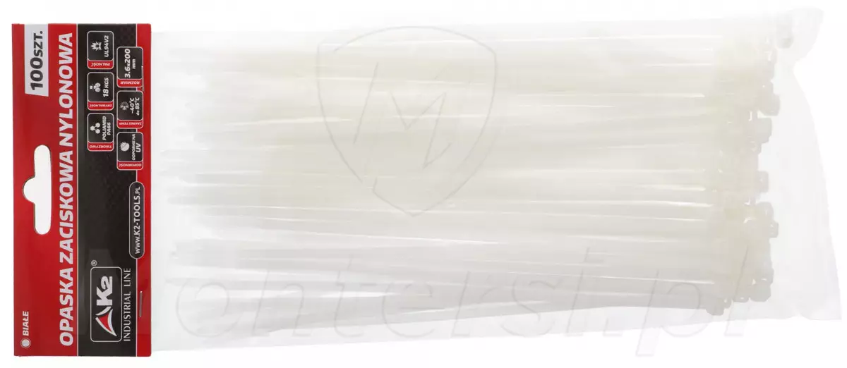 Opaska 200/3.6 biała, opakowanie 100 szt.