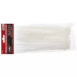 Opakowanie białych opasek nylonowych 200/3.6