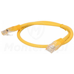 Żółty patchcord UTP 5e dł. 0.5 m