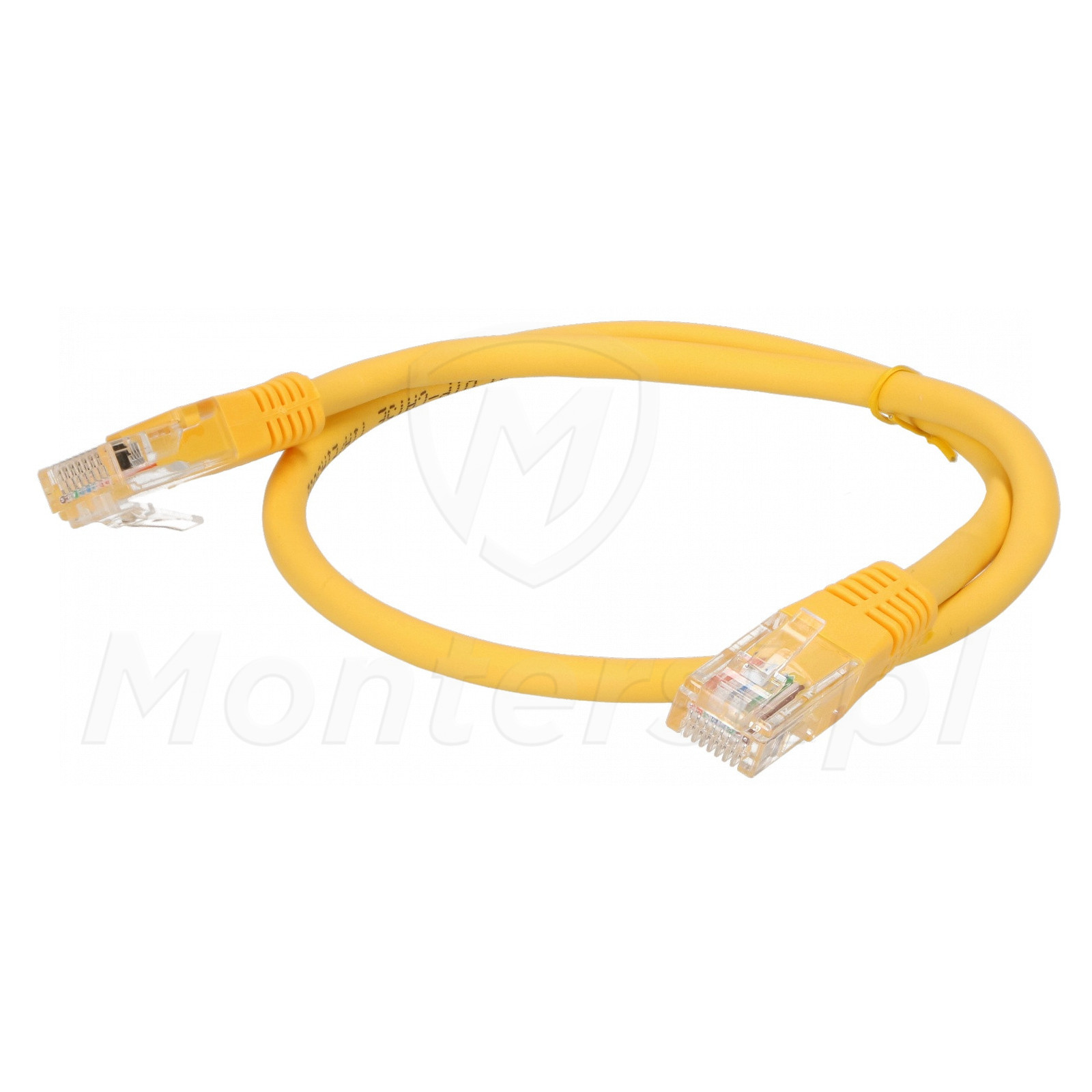 Żółty patchcord UTP 5e dł. 0.5 m