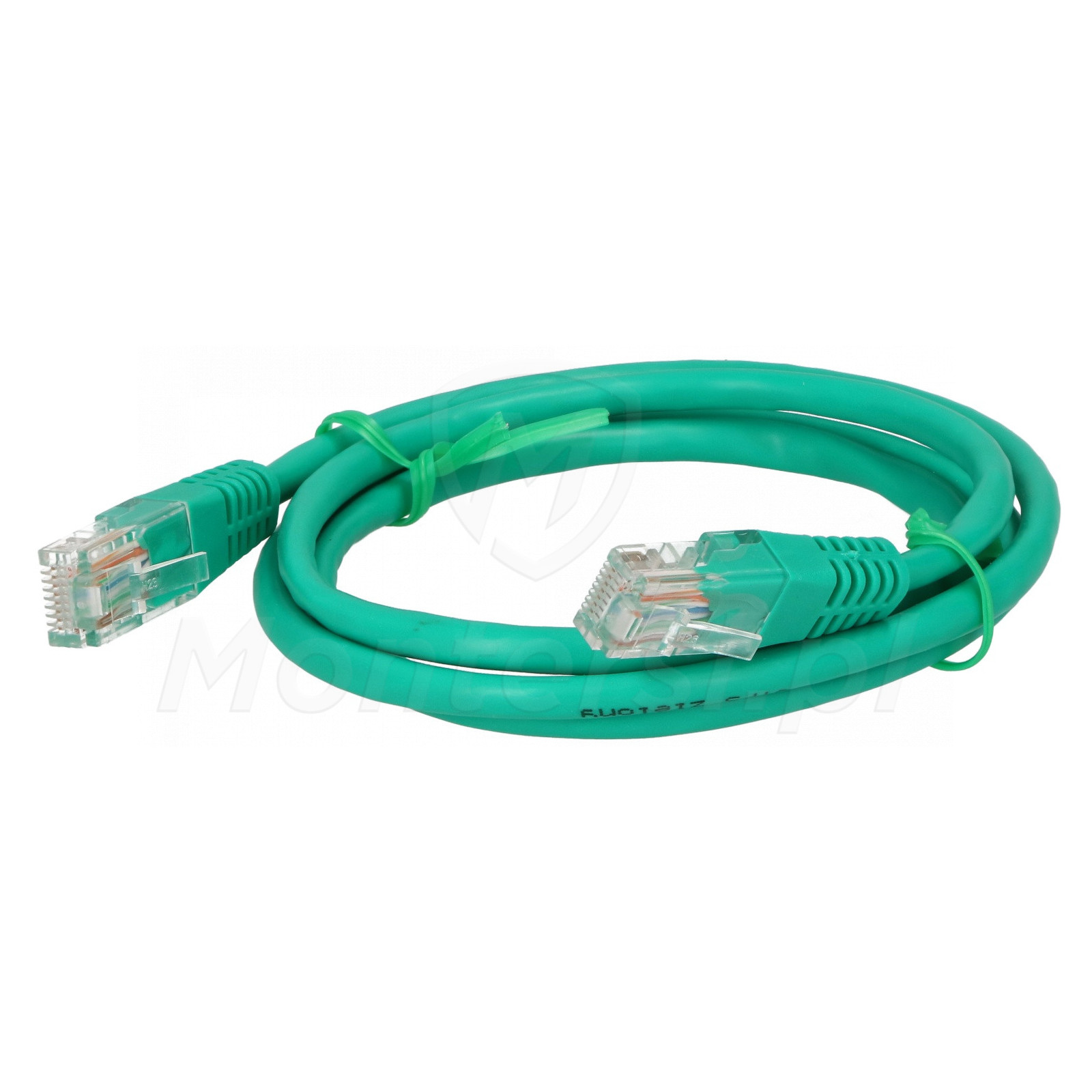 Zielony patchcord UTP 5e, dł. 1m