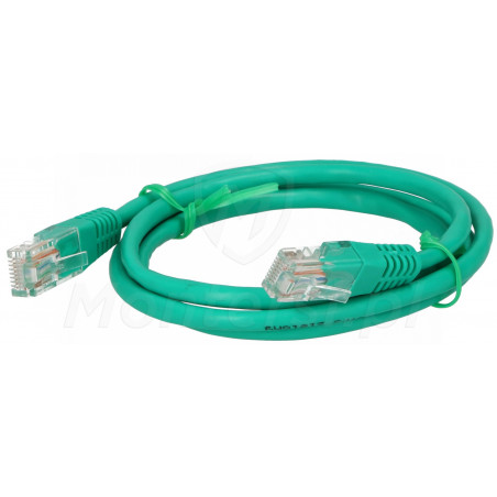 Zielony patchcord UTP 5e, dł. 1m