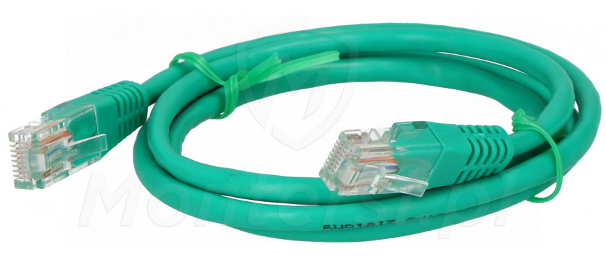 Zielony patchcord UTP 5e, dł. 1m