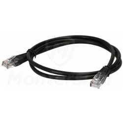 Czarny patchcord UTP 5e, dł. 1m