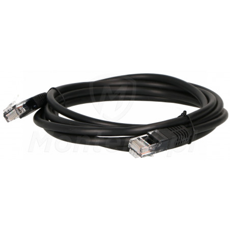 Czarny patchcord UTP 5e dł. 2m