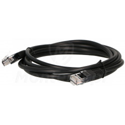 Czarny patchcord UTP 5e 3m