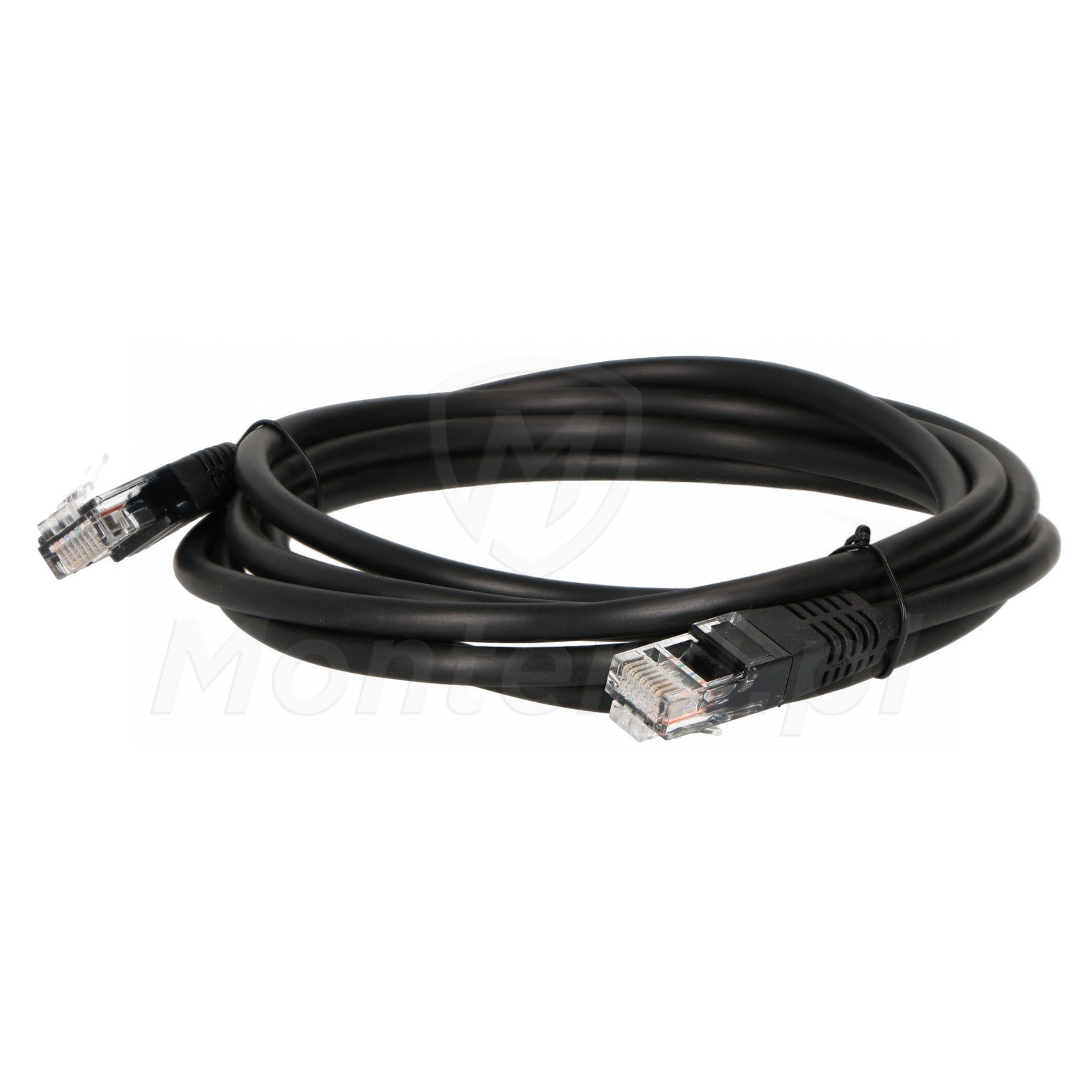 Czarny patchcord UTP 5e 3m