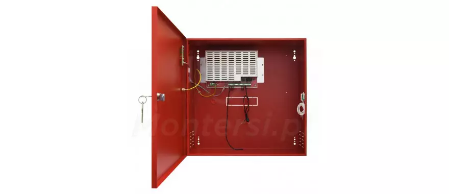 Wnętrze zasilacza buforowego EN54C-5A28