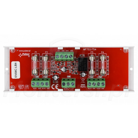 Front modułu bezpiecznikowego EN54C-LB4