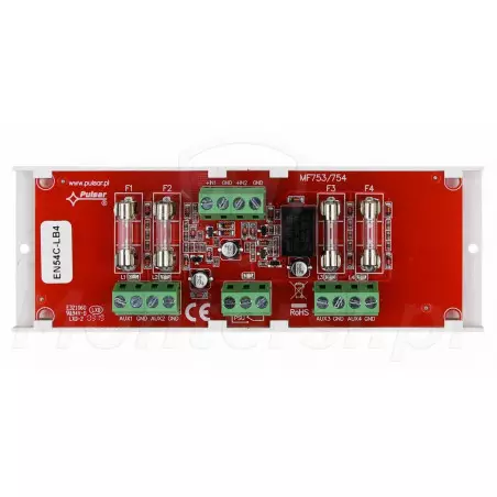 Front modułu bezpiecznikowego EN54C-LB4