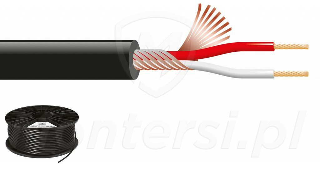 MC-102/SW - Przewód mikrofonowy 2 x 0.12mm2, 100m