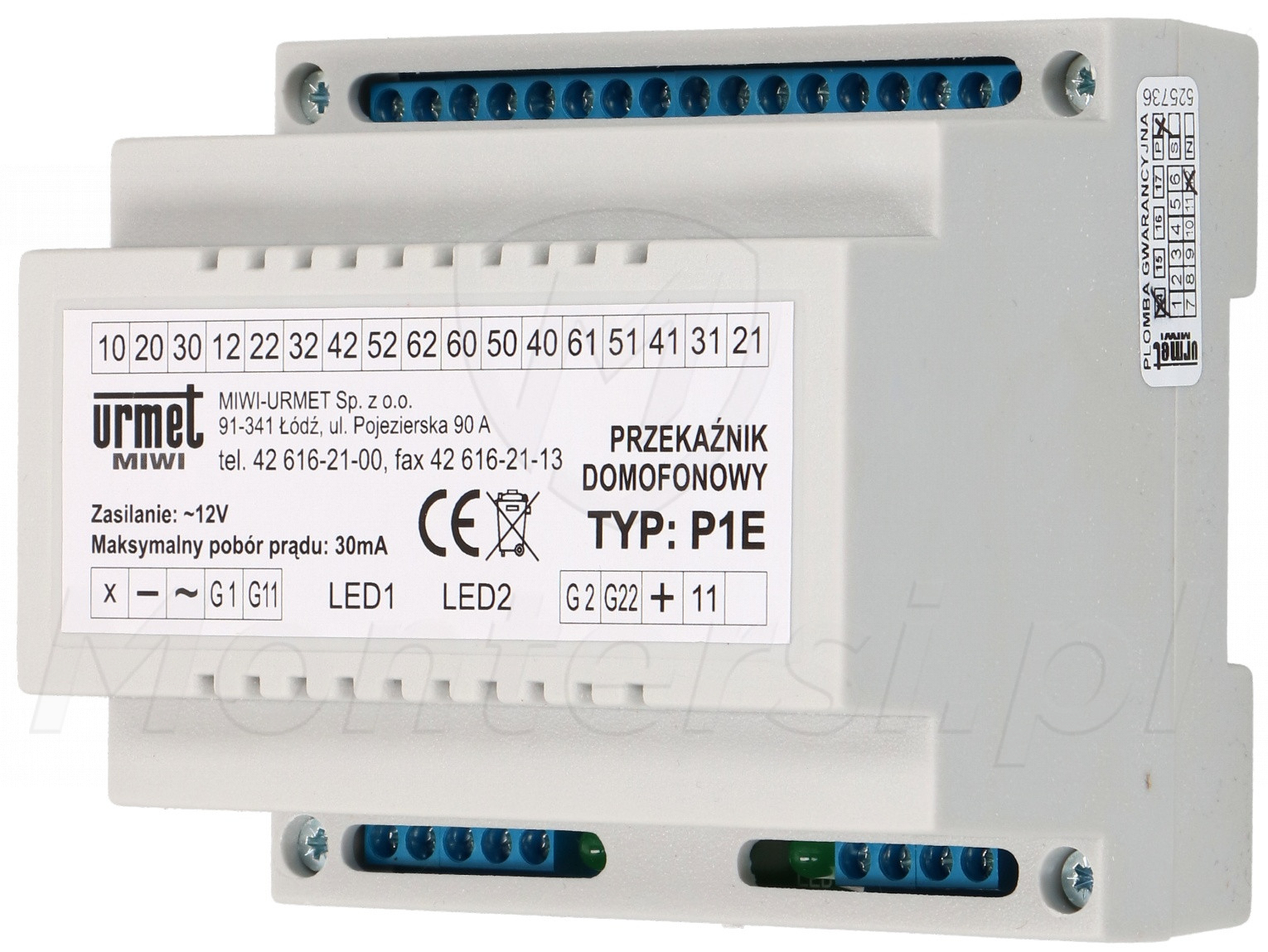 P1-E - Przekaźnik domofonowy P1-E - Przekaźnik domofonowy