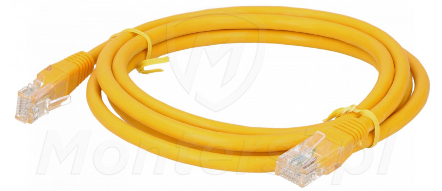 Żółty patchcord UTP 6 dł. 1.5m