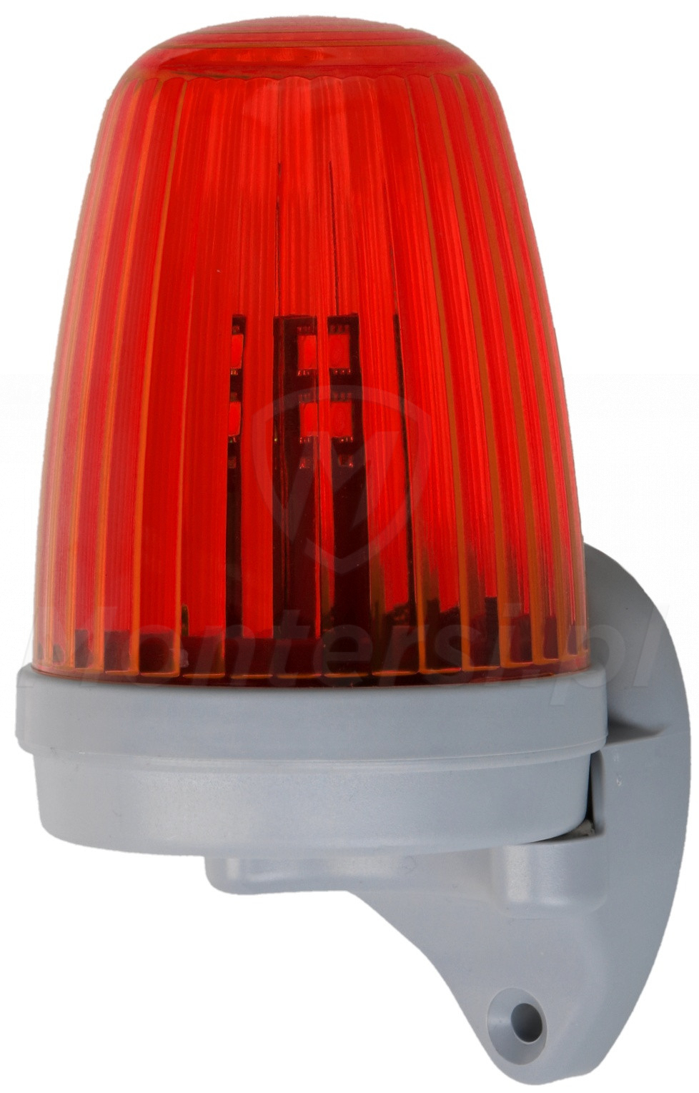 Czerwona lampa sygnalizacyjna KOGUT z uchwytem do montażu bocznego, antena 433.92MHz