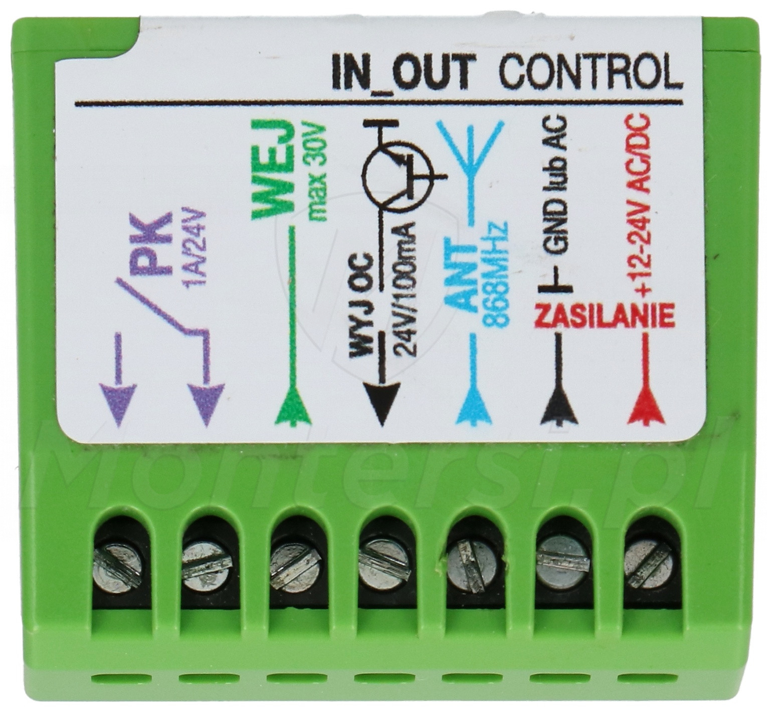 IN-OUT CONTROL - Zestaw 2-kanałowego pilota i sterownika - Montersi.pl