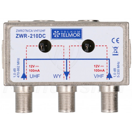 ZWR-210DC - Zwrotnica antenowa VHF - UHF
