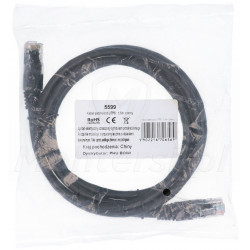 Czarny patchcord UTP 6 dł. 1.5m