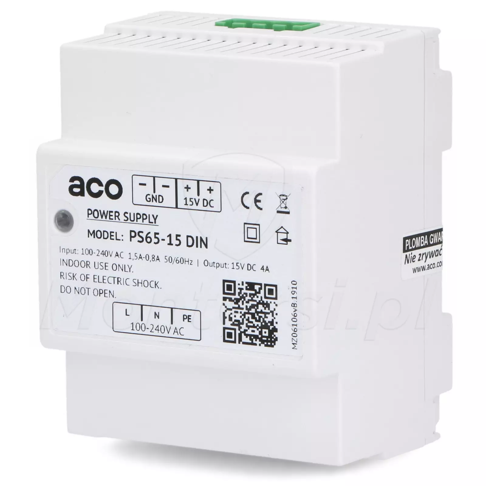 PS65-15 Zasilacz na szynę DIN