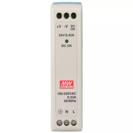 Front zasilacza 24V DC MDR-10-24