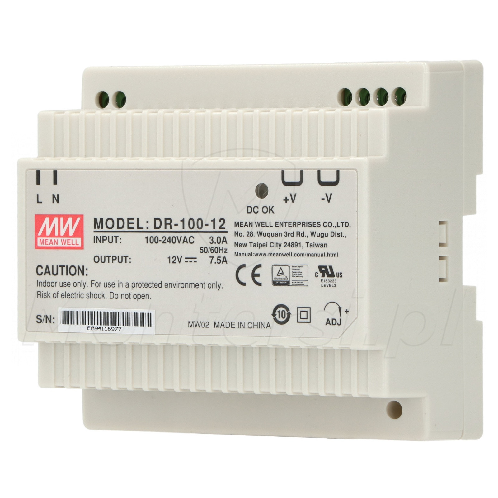 Zasilacz 12V DC DR-100-12