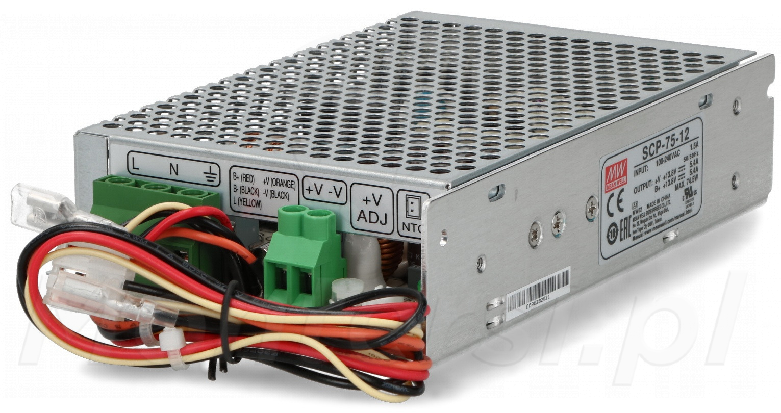 SCP-75-12 - Przemysłowy zasilacz buforowy 13.8V/1x5.4A
