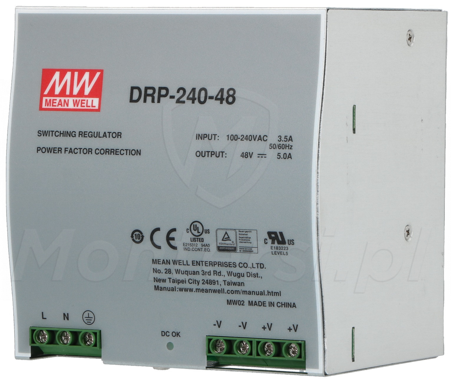 DRP-240-48 - Zasilacz na szynę DIN 48V/1x5A