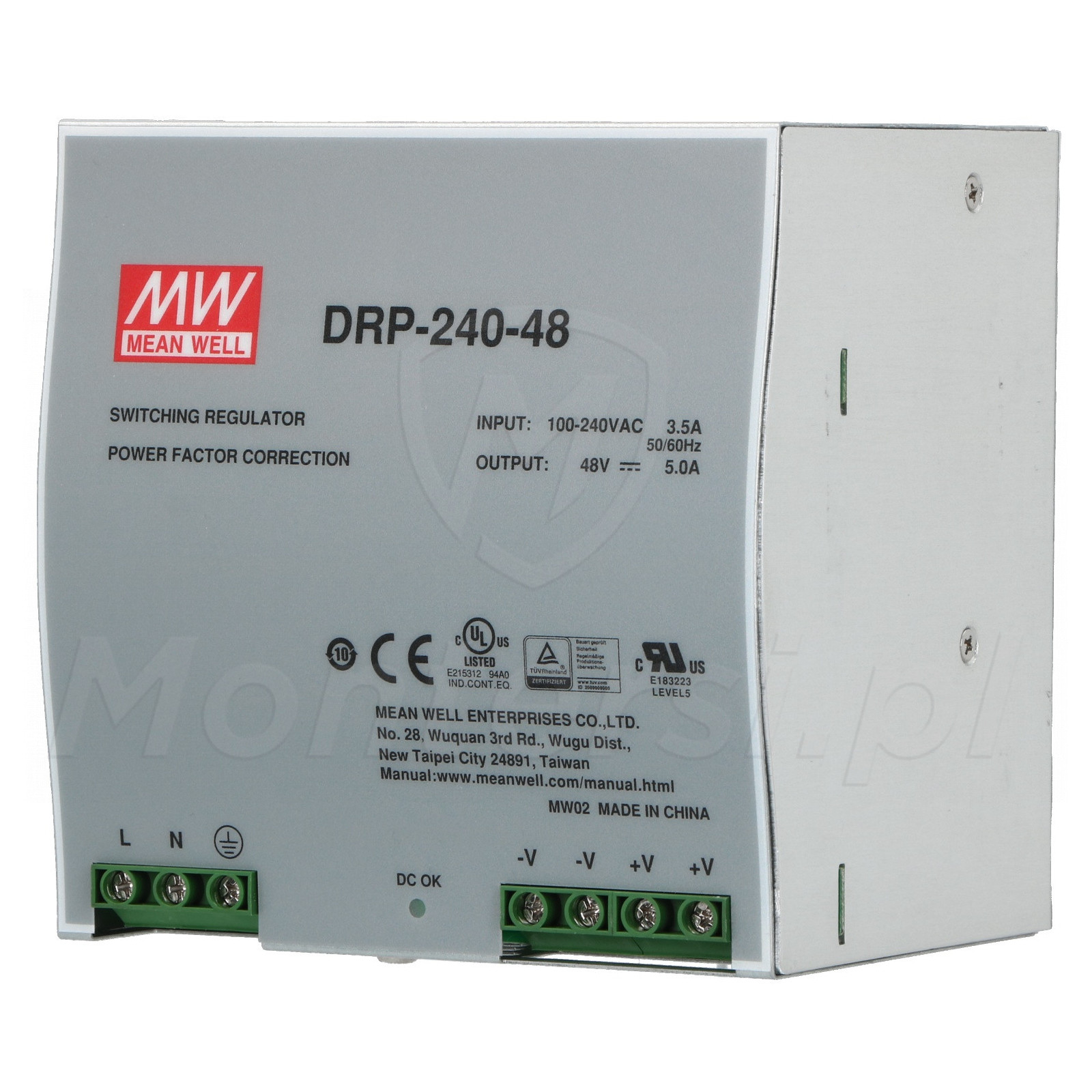 Zasilacz na szynę DIN DRP-240-48