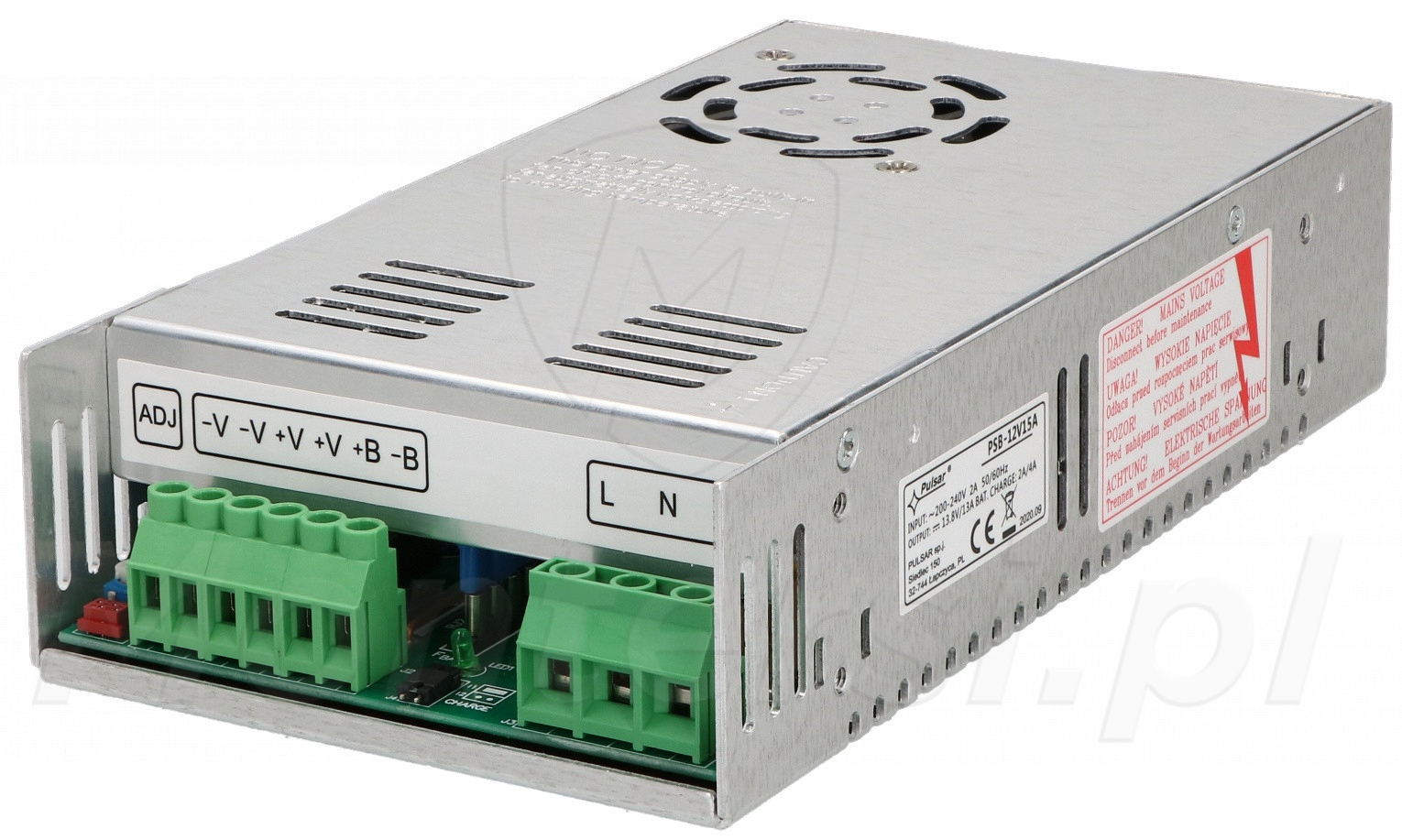 PSB-12V15A - Zasilacz buforowy 13.8 V DC / 15 A PSB-12V15A - Zasilacz buforowy 13.8 V DC / 15 A