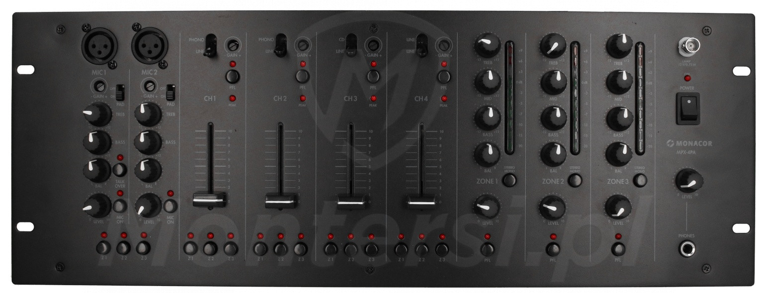 MPX-4PA - 6 kanałowy mikser audio