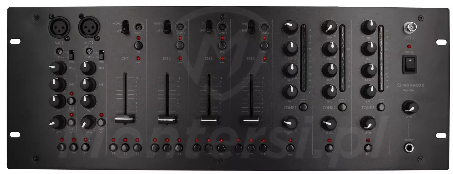 MPX-4PA - 6 kanałowy mikser audio