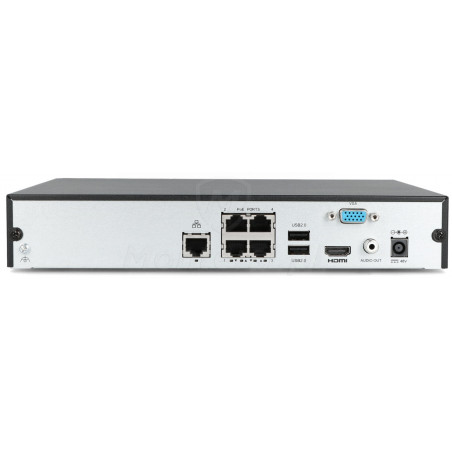 Tył rejestratora IP BCS-P-NVR0401-4KE-4P-III