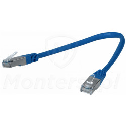 Niebieski patchcord FTP 5e, dł. 0.25 m