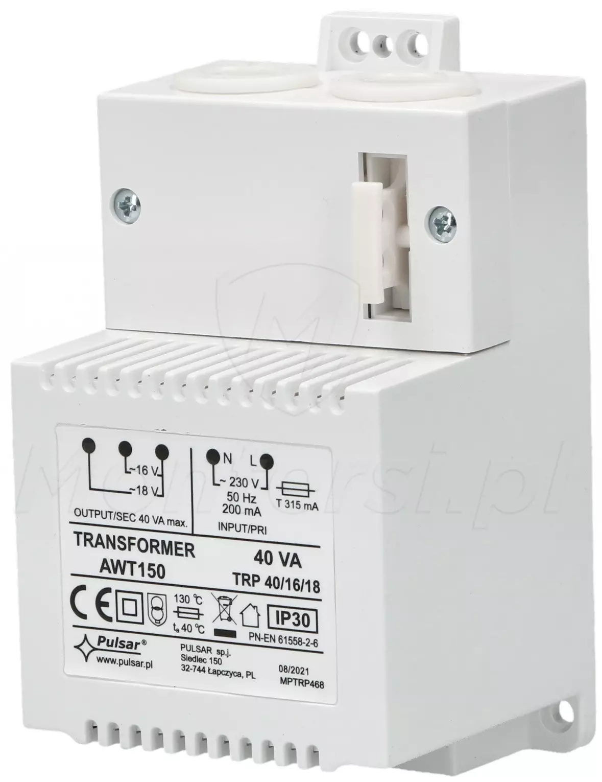 AWT150 - Transformator sieciowy 40VA/16V/18V