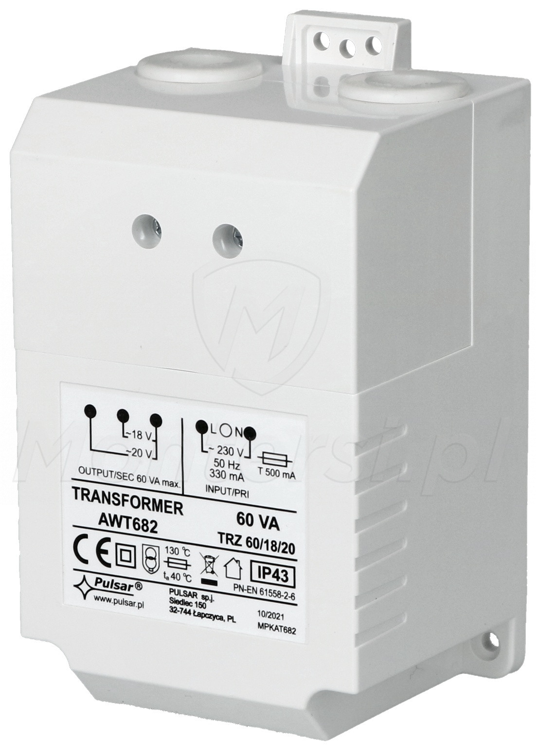 AWT682 - Transformator sieciowy 18V / 20V / 60VA