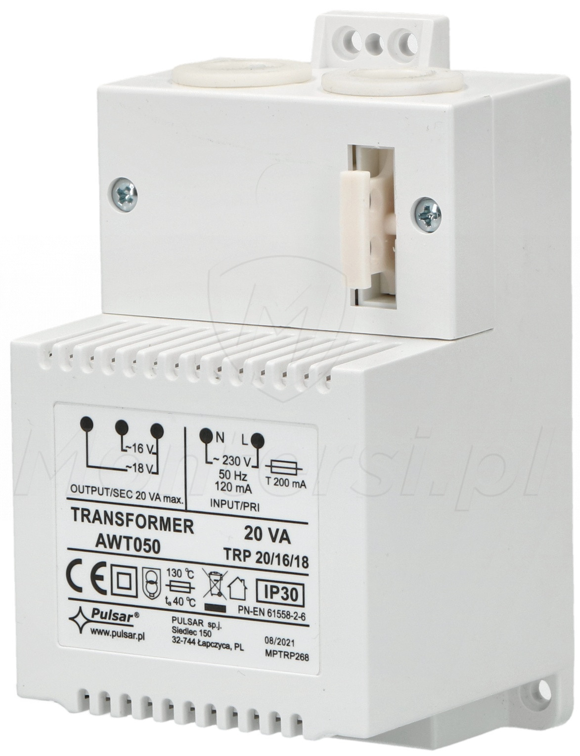 AWT050 - Transformator sieciowy 20VA/16V/18V AWT050 - Transformator sieciowy 20VA/16V/18V