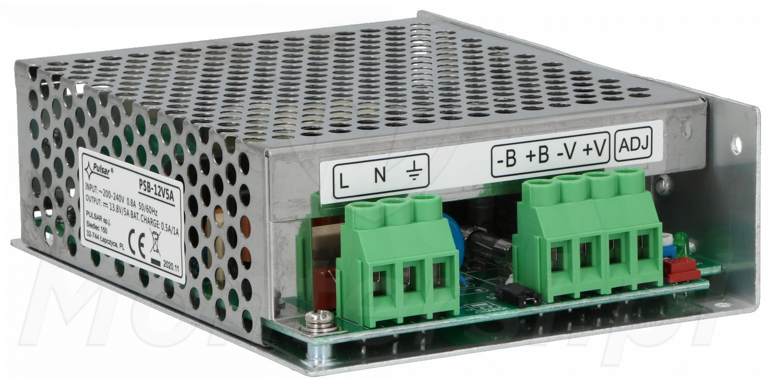 PSB-12V5A - Zasilacz buforowy 13.8 V DC / 5 A PSB-12V5A - Zasilacz buforowy 13.8 V DC / 5 A