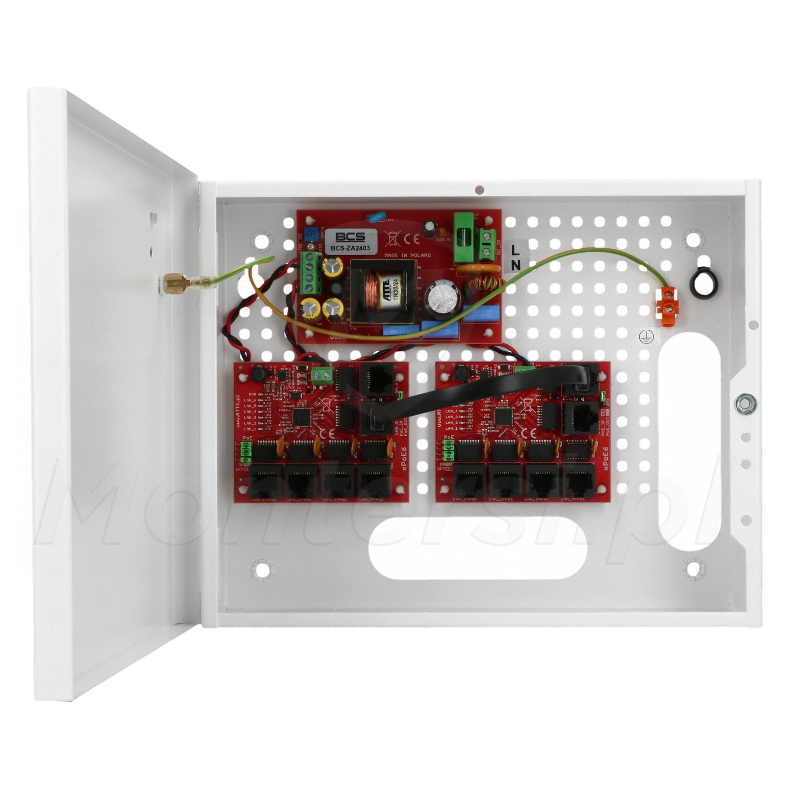 Zestaw zasilania PoE BCS-SP0812