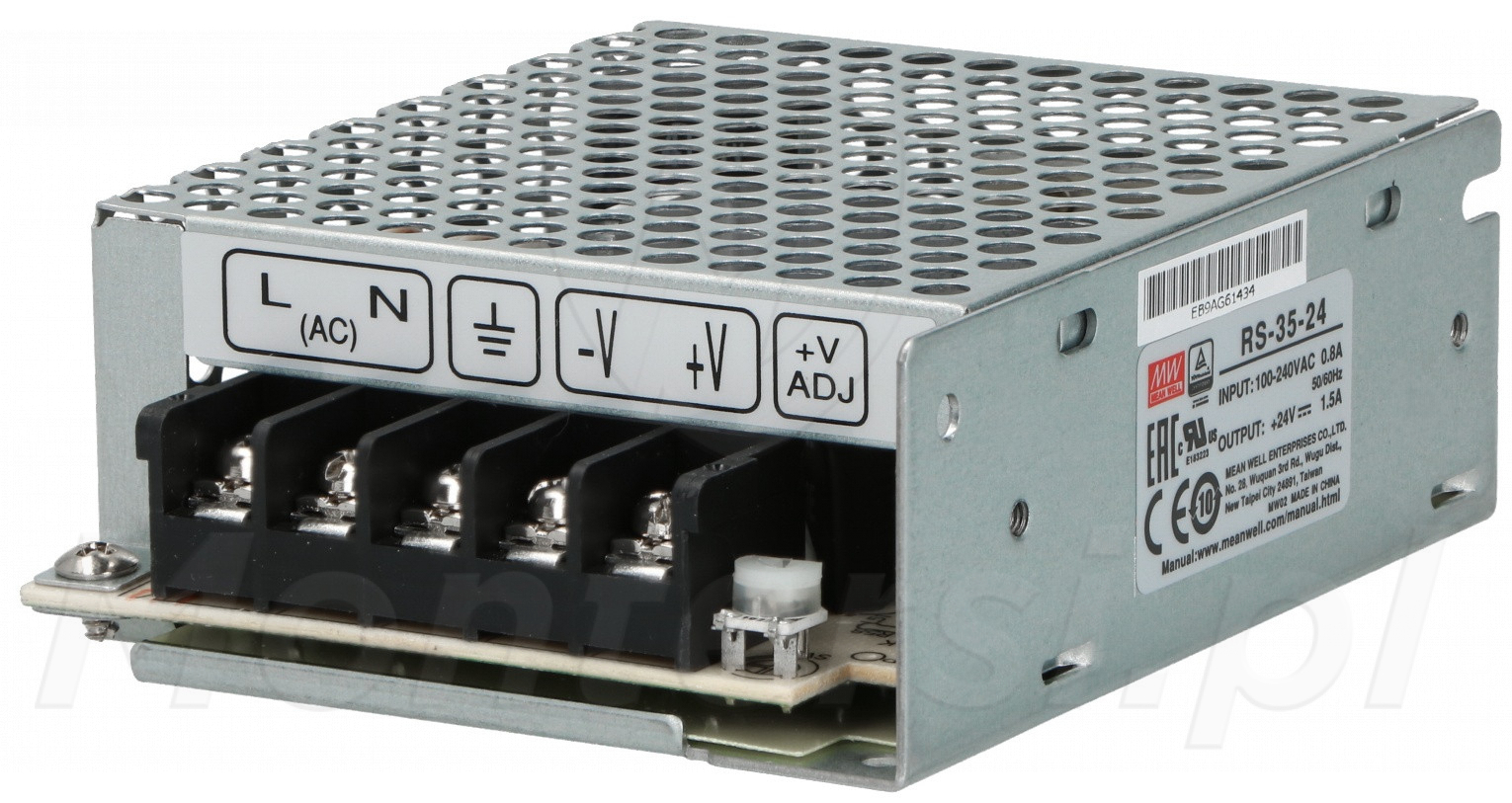 RS-35-24 - Przemysłowy zasilacz impulsowy 24V/1x1.5A RS-35-24 - Przemysłowy zasilacz impulsowy 24V/1x1.5A