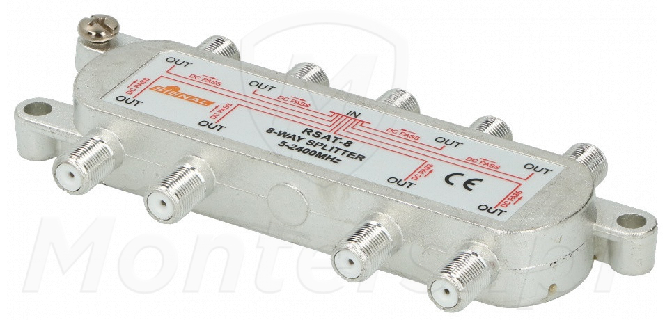 RI-8/1F-SAT-SIG - Ośmiodrożny rozgałęźnik telewizyjny RI-8/1F-SAT-SIG - Ośmiodrożny rozgałęźnik telewizyjny