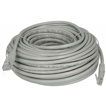 Szary patchcord UTP 5e dł. 20m