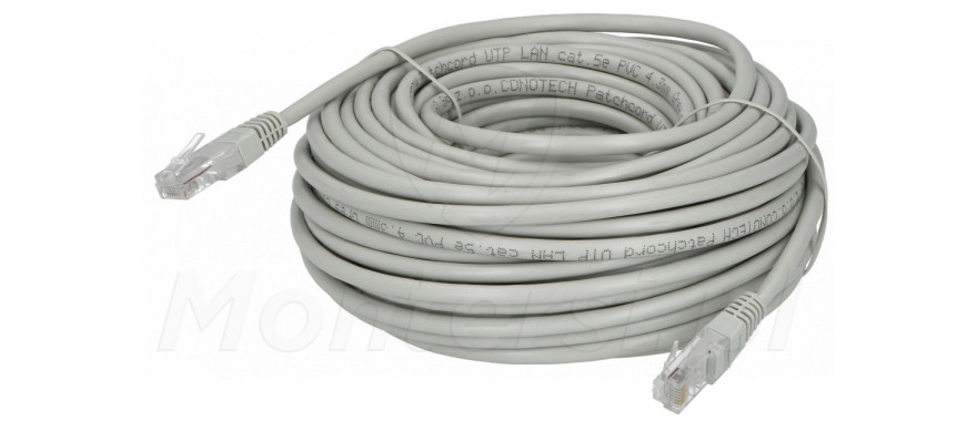 Szary patchcord UTP 5e dł. 20m