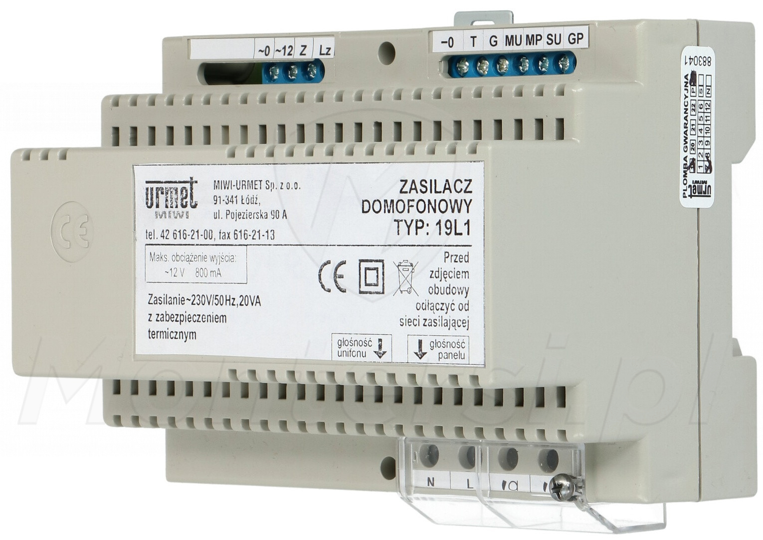 19L1 - Zasilacz domofonowy, interkom 19L1 - Zasilacz domofonowy, interkom