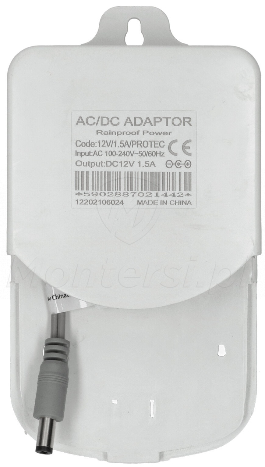 Protec 12V/1.5A - Zasilacz impulsowy, zewnętrzny Protec 12V/1.5A - Zasilacz impulsowy, zewnętrzny