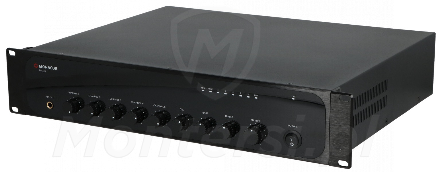 PA-324 - Wzmacniacz miksujący 240 W, 100V, 70V, RACK 19"