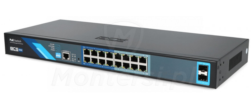 Switch PoE BCS-B-SP16G-2SFP-M