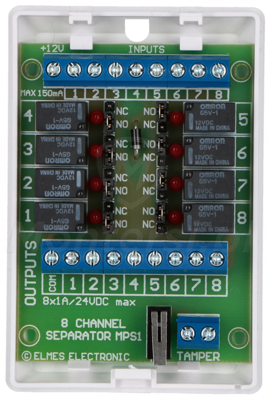 MPS1 - 8-kanałowy separator przekaźnikowy