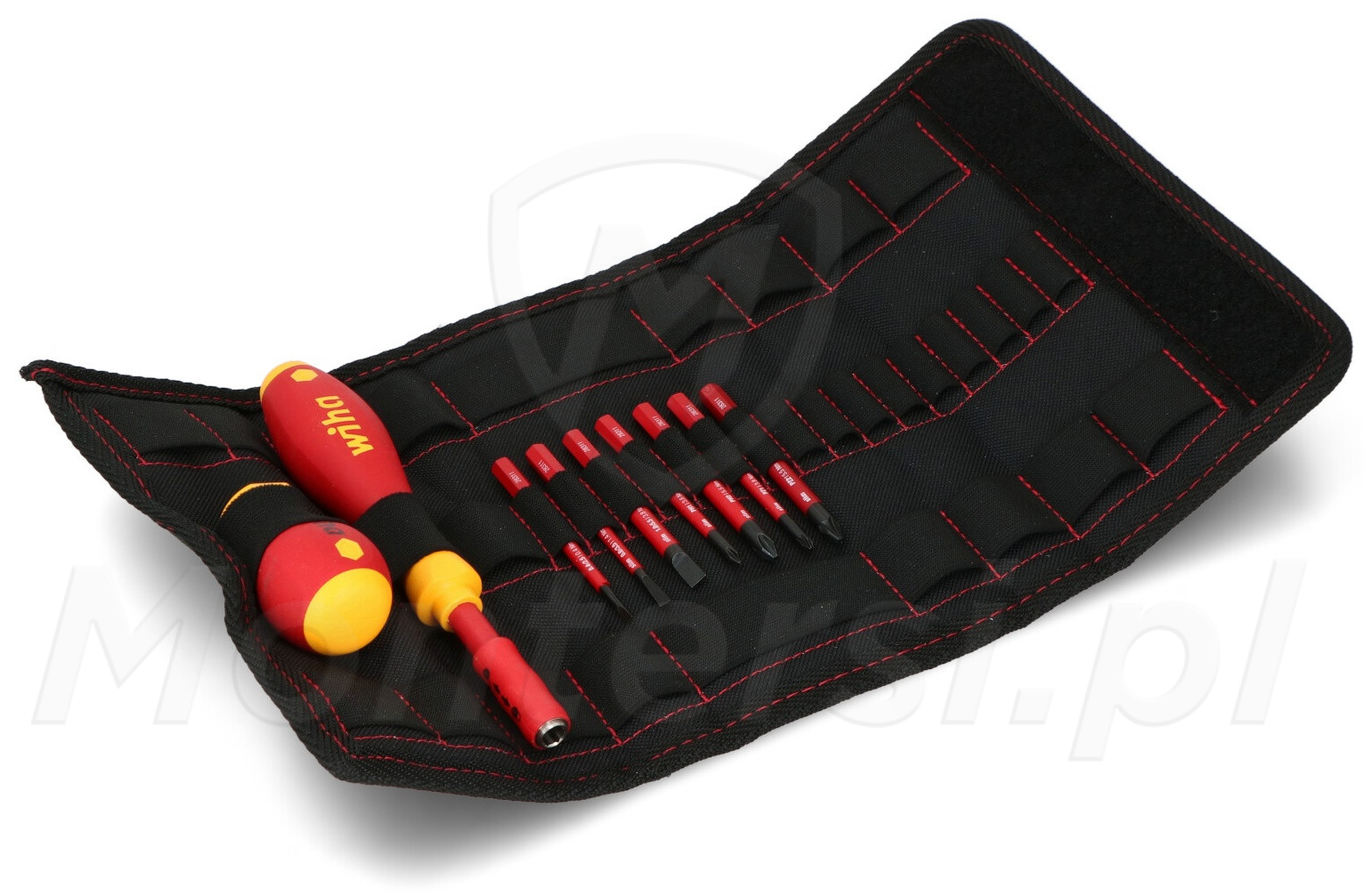 WIHA 41232 -  Wkrętak i zestaw bitów slimVario, 9 elementów WIHA 41232 -  Wkrętak i zestaw bitów slimVario, 9 elementów